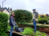 Colleagues volunteering at St John's independent living scheme, Lytham