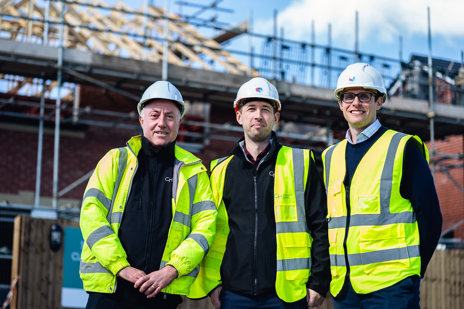 Progress employees on a housing development